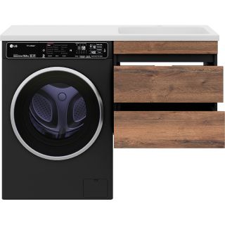 Подвесная тумба под раковину Misty Коломбо 120 R УТ000015590 56 см Дуб Галифакс Антрацит